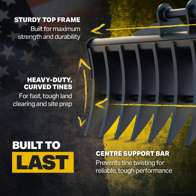 Bobcat E32 X-CHANGE Land Rake 48" / 1200mm