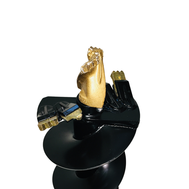 Digga A4 general purpose earth auger bit with carbide cutting teeth and black helical flighting on white background