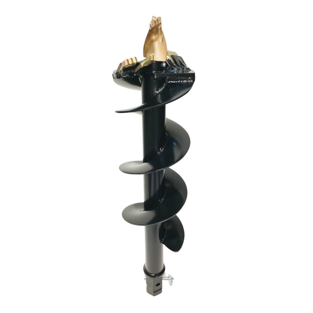 Digga A4 general purpose earth auger bit with carbide cutting teeth and black helical flighting on white background