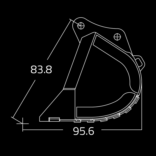 WAIN ROY Severe-Duty Rock Bucket for excavators 95000 to 110000 lbs built for shot rock and high impact material excavation