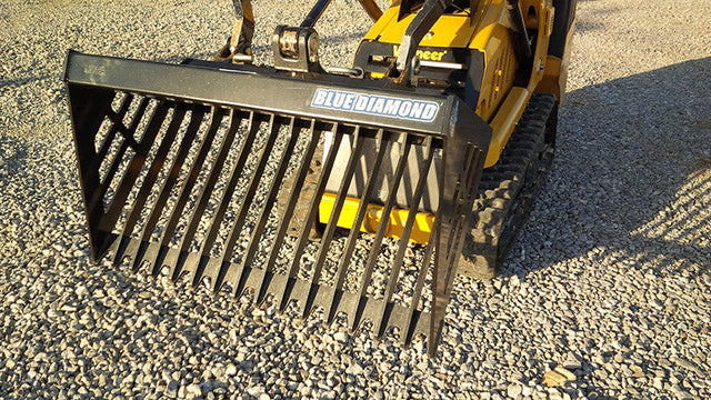 Blue Diamond Rock Bucket For Mini Skid Steer