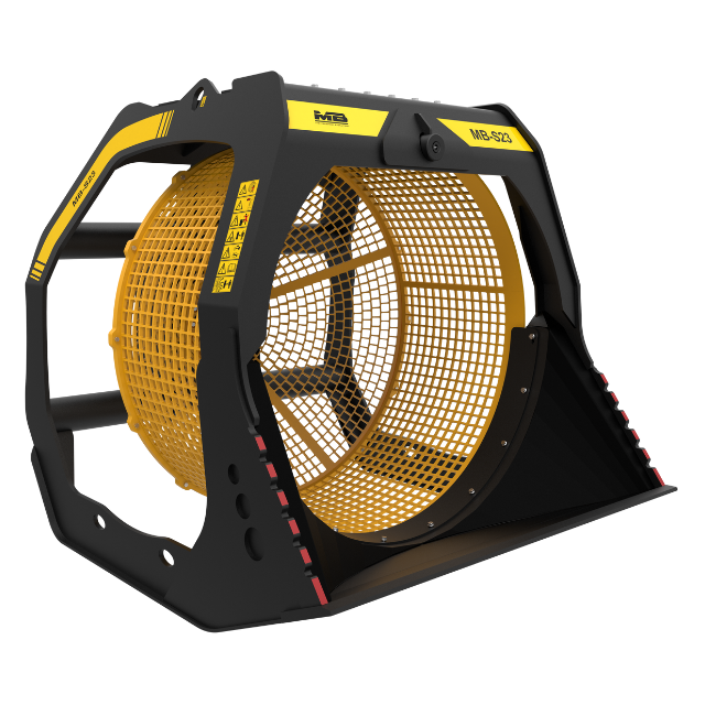 Black and yellow MB-S23 component on a white background