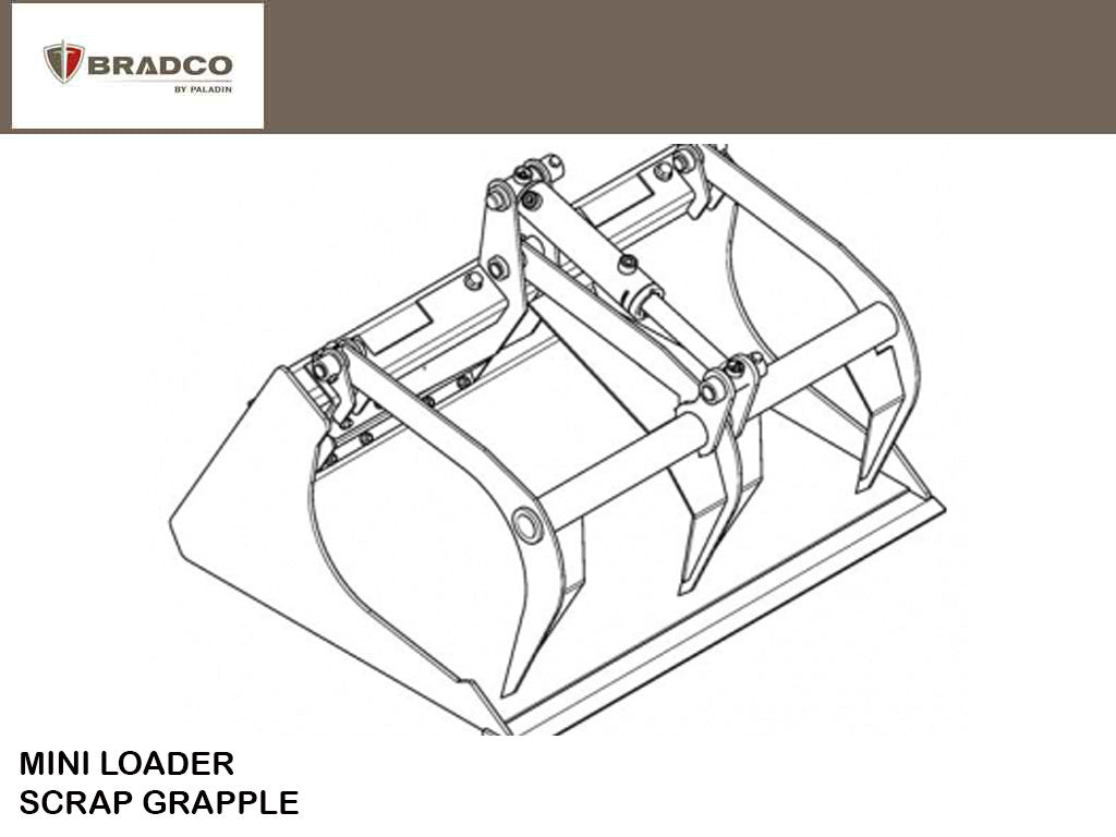 Paladin / Bradco | Scrap Grapple for Mini Loader Skid Steer