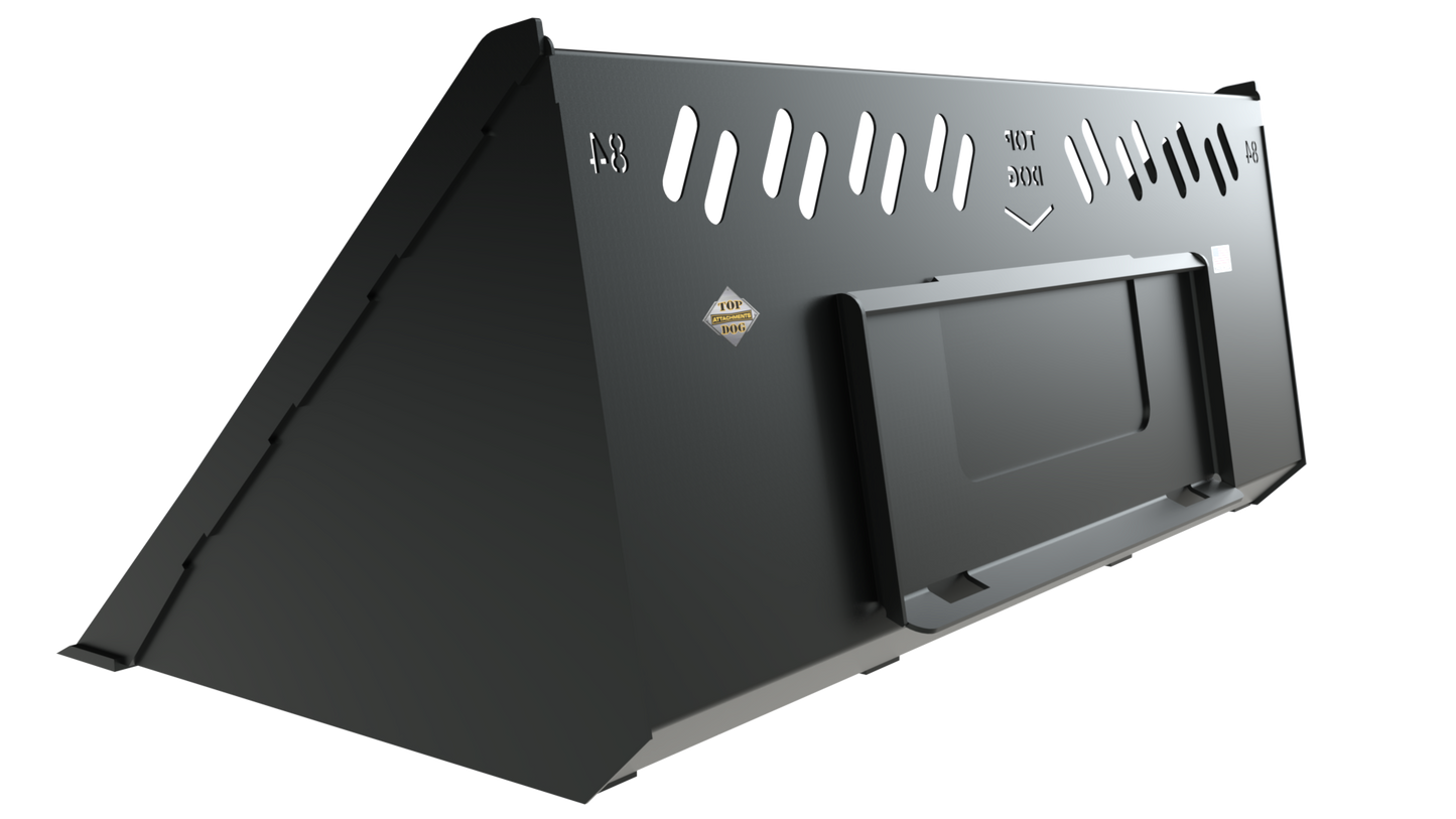 Top Dog Attachments | Skid Steer Snow Bucket