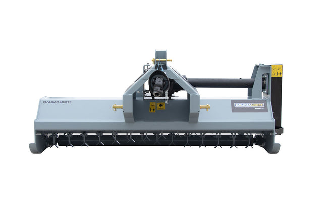 Baumalight FMP780 Flail Mower featuring gray color with flail style teeth and a heavy duty gearbox.