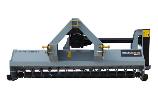 Baumalight FMP780 Flail Mower featuring gray color with flail style teeth and a heavy duty gearbox.