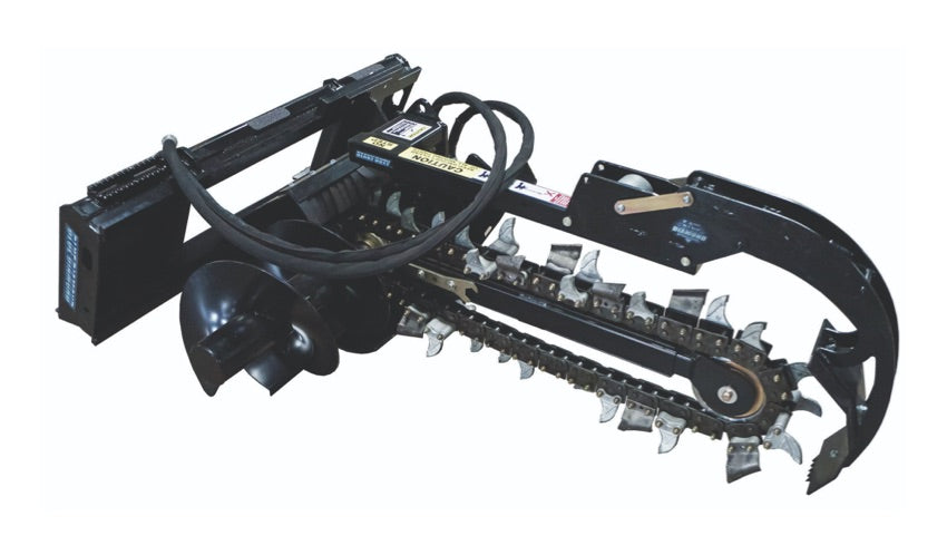 Blue Diamond Trencher for Skid Steer - High Flow