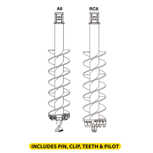 Digga RC8 Rock or Earth Combo Auger Bit