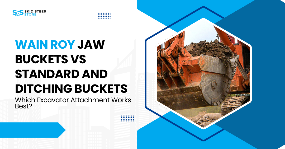 Wain Roy Jaw Buckets vs Standard and Ditching Buckets: Which Excavator Attachment Works Best?
