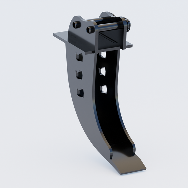 Metal bracket on a light gray background
