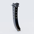 Black metal bracket on a light gray background