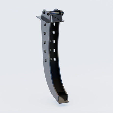 Black metal bracket on a light gray background