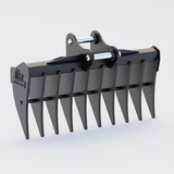 Doosan DX140LCR-7  Excavator Land Clearance Rake - 72" Heavy Duty