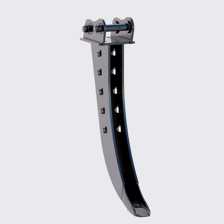 Metal bracket with screws on a light gray background