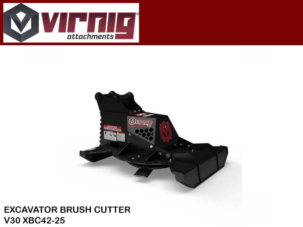 Virnig X30 42" Rotary Brush Cutter for Mini Excavator
