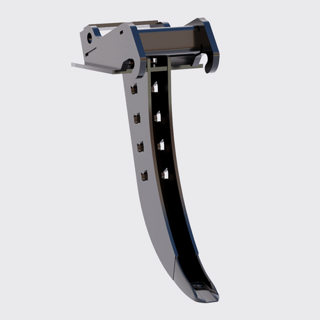 Metallic tool or component on a white background
