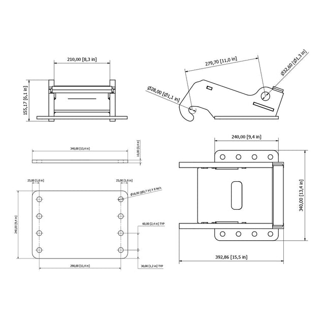 Bobcat E40 X-CHANGE Mounting Bracket