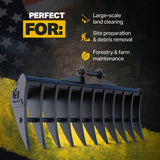 Bobcat E32 X-CHANGE Land Rake 48" / 1200mm