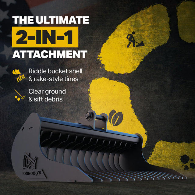 Yanmar ViO57 Rake Riddle Bucket 60" / 1500mm