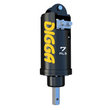 A black and yellow Digga 'ALS' series low-pressure piling anchor drive for excavators.