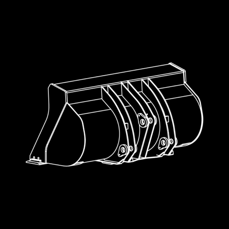 WAIN ROY Wheel Loader Bucket Class 7 with 4.50 to 5.50 cubic yard capacity for heavy material loading and handling