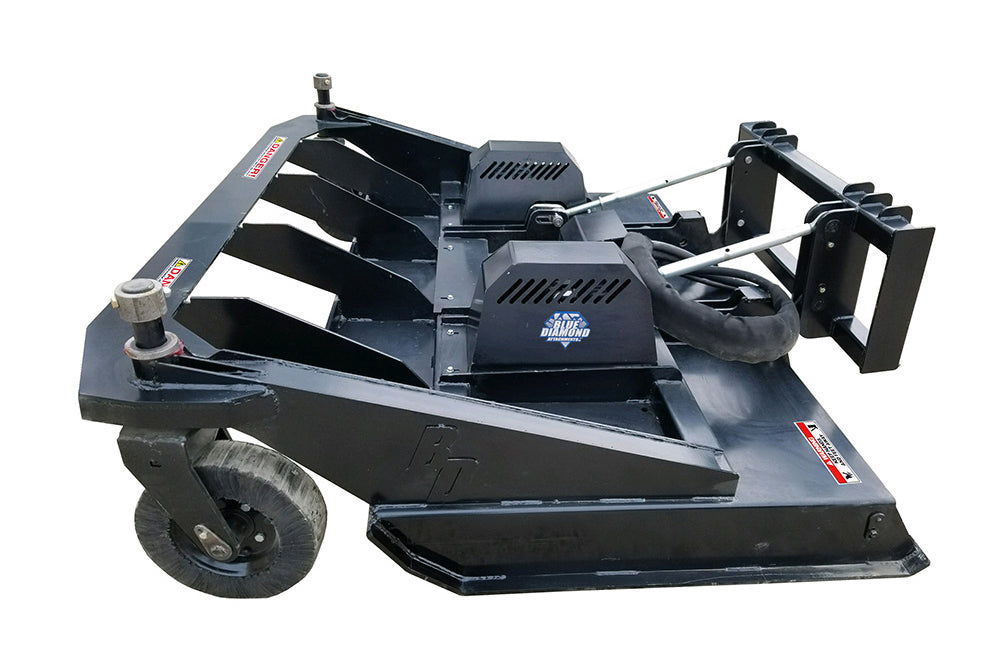 BLUE DIAMOND Brush Cutter for Skid Steer - DUAL SPINDLE MOTOR