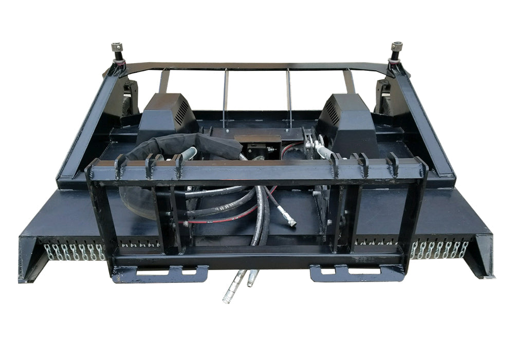 BLUE DIAMOND Brush Cutter for Skid Steer - DUAL SPINDLE MOTOR