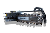 Baumalight TN760 High Flow Trencher for skid steers designed for digging utility trenches and drainage lines efficiently