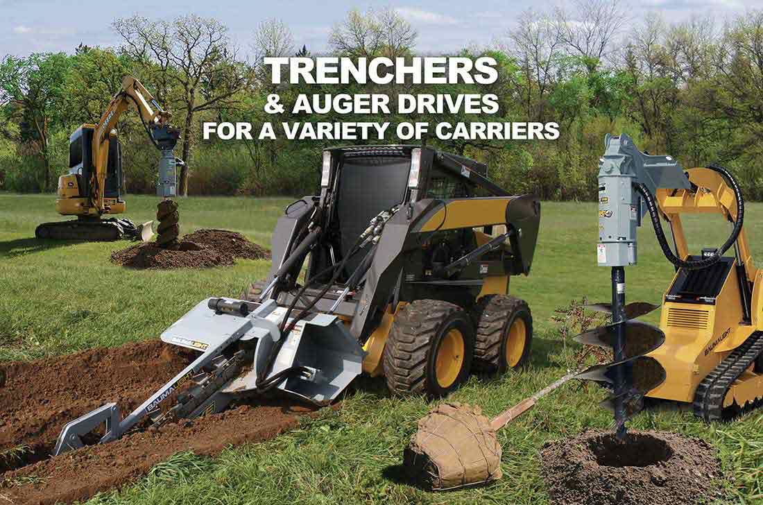 Baumalight TN760 Trencher For Skid Steer - Hi Flow