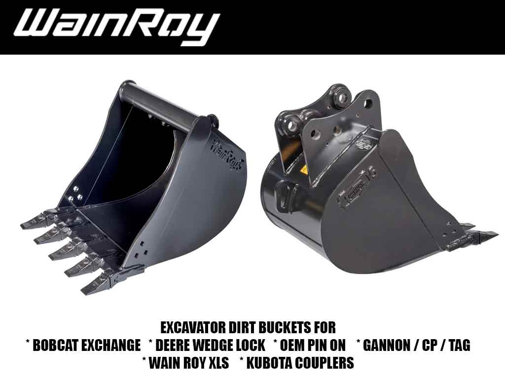WAIN ROY | Dirt Buckets for Excavators (65,000 - 95,000 lbs.)