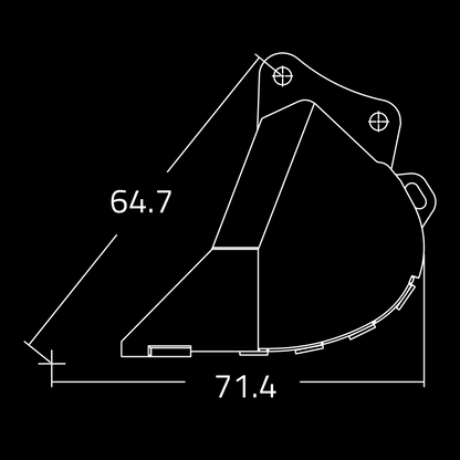 WAIN ROY | Dirt Buckets for Excavators (65,000 - 95,000 lbs.)