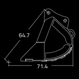 WAIN ROY | Severe-duty Rock Buckets for Excavators (65,000-95,000 lbs.)
