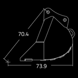 WAIN ROY Dirt Bucket for excavators 65000 to 95000 lbs designed for general purpose digging and earthmoving applications