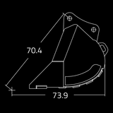WAIN ROY Dirt Bucket for excavators 65000 to 95000 lbs designed for general purpose digging and earthmoving applications