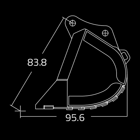 WAIN ROY Severe-Duty Rock Bucket for excavators 95000 to 110000 lbs built for shot rock and high impact material excavation