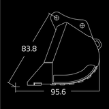 WAIN ROY Dirt Bucket for excavators 110000 to 160000 lbs designed for efficient earthmoving and general purpose digging applications