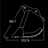 WAIN ROY Dirt Bucket for excavators 110000 to 160000 lbs designed for efficient earthmoving and general purpose digging applications
