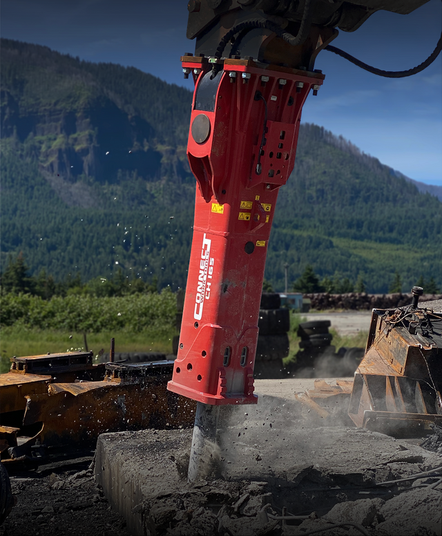 Connect Work Tools | CH Series Hammer for Excavator | 32,000 to 140,000+ lbs