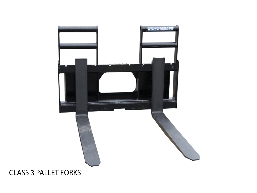 BLUE DIAMOND | Pallet Forks For Skid Steer - Class 3