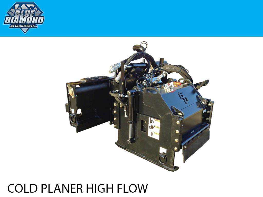 BLUE DIAMOND High Flow Cold Planer for Skid Steer 40" to 48" wide