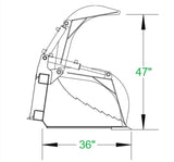 CID Stump Bucket Grapple Xtreme Duty For Skid Steer