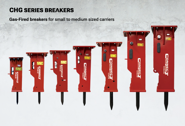 Connect Work Tools CHG Series Hammer for Excavator 2200 - 40000lbs