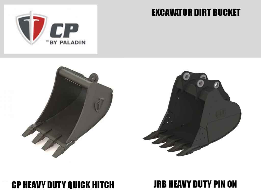 PALADIN / CP Dirt Buckets for 2 Metric ton class Excavators