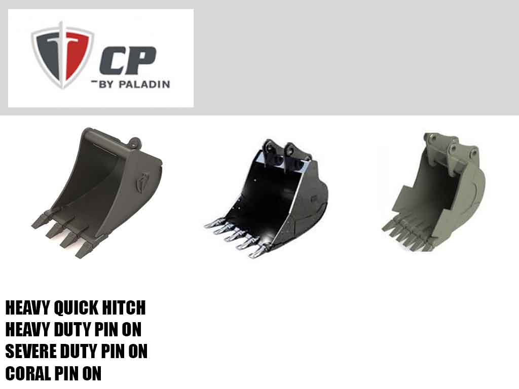 PALADIN / CP Dirt Buckets for Backhoe Loader 13'-17"