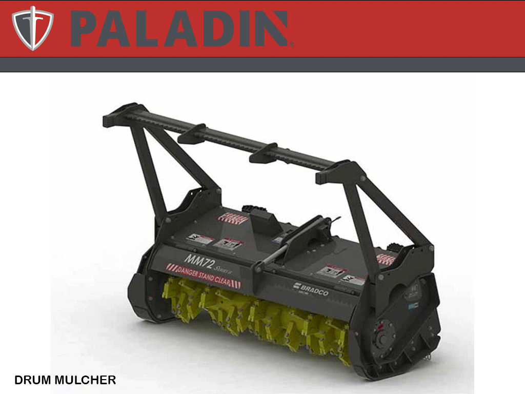 PALADIN BRADCO drum style mulcher for Skid Steer