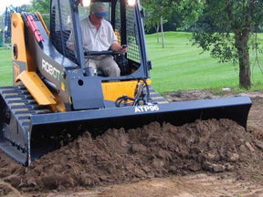 Paladin 6-Way Dozer Blade for skid steers with hydraulic angle and tilt control for precision grading and material pushing