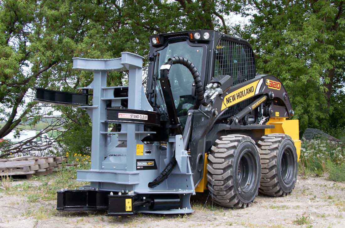 Baumalight ISH/ISR Series Tree Shear With Buncher For Skid Steer