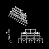 WAIN ROY Dozer Blade Root Rakes for Bulldozers Schema