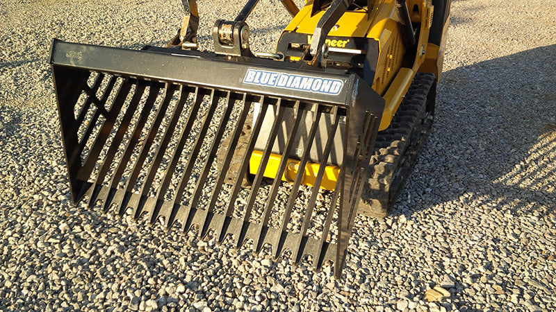 Blue Diamond Rock Bucket For Mini Skid Steer