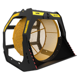 Black and yellow MB-S23 component on a white background